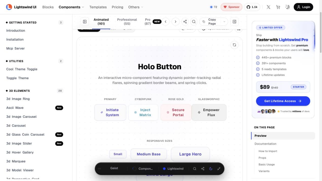Holo Button: четыре варианта голографической кнопки