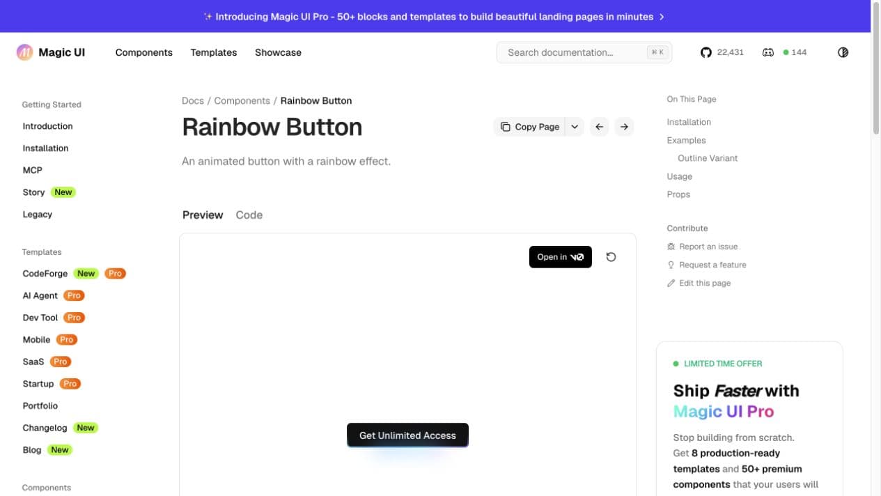 Rainbow Button: радужное свечение вокруг кнопки